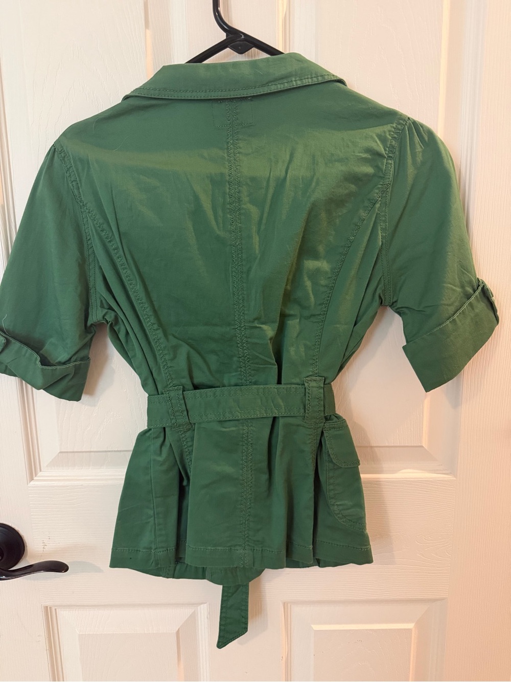 Forever 21 Emerald Green Short-Sleeve Belted Jacket - Picture 2 of 5